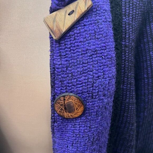 Lee Andersen Womens Large Cardigan Lagenlook Art to Wear Grannycore Boho USA - Picture 6 of 13